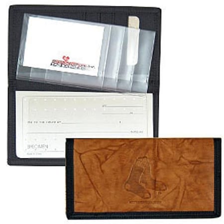 Boston Red Sox Leather/Nylon Embossed Checkbook Cover